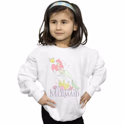 Disney - Sweat THE LITTLE MERMAID FADED NOSTALGIA - Fille (Blanc)