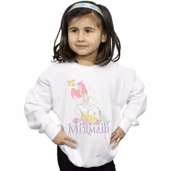 Disney - Sweat THE LITTLE MERMAID FADED NOSTALGIA - Fille (Blanc)