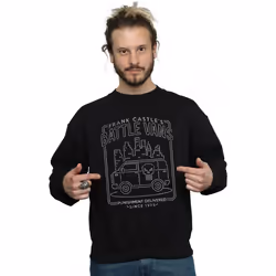Marvel - Sweat THE PUNISHER FRANK CASTLE'S BATTLE VANS - Homme (Noir)