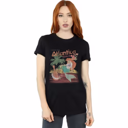 Disney - T-shirt THE LITTLE MERMAID GREETINGS FROM ATLANTICA - Femme (Noir)