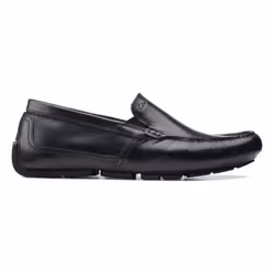 Baskets Homme - CLARKS - MARKMAN - Cuir Noir - Talon Plat - Lacets