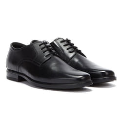 Chaussures Noires En Cuir À Lacets Pour Homme
