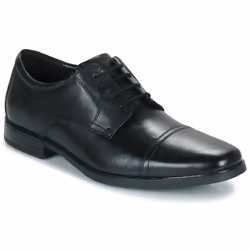 Chaussures Noires En Cuir À Lacets Pour Hommes