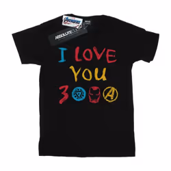 Marvel - T-shirt AVENGERS ENDGAME LOVE YOU - Homme (Noir)