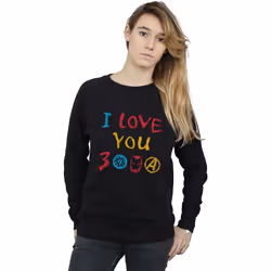 Marvel - Sweat AVENGERS ENDGAME LOVE YOU - Femme (Noir)