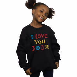 Marvel - Sweat AVENGERS ENDGAME LOVE YOU - Fille (Noir)