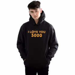 Marvel - Sweat à capuche AVENGERS ENDGAME LOVE YOU ARC REACTOR - Homme (Noir)