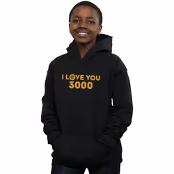 Marvel - Sweat à capuche AVENGERS ENDGAME LOVE YOU ARC REACTOR - Garçon (Noir)