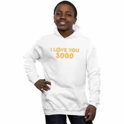 Marvel - Sweat à capuche AVENGERS ENDGAME LOVE YOU ARC REACTOR - Garçon (Blanc)