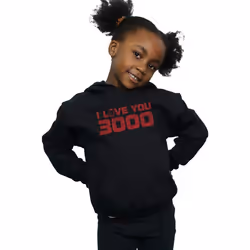 Marvel - Sweat à capuche AVENGERS ENDGAME LOVE YOU - Fille (Noir)