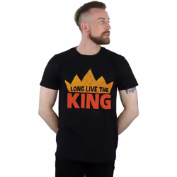 Disney - T-shirt THE LION KING LONG LIVE THE KING - Homme (Noir)