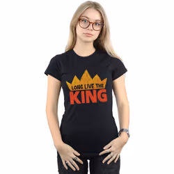 Disney - T-shirt THE LION KING LONG LIVE THE KING - Femme (Noir)