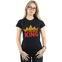 Disney - T-shirt THE LION KING LONG LIVE THE KING - Femme (Noir)