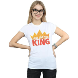 Disney - T-shirt THE LION KING LONG LIVE THE KING - Femme (Blanc)