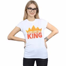 Disney - T-shirt THE LION KING LONG LIVE THE KING - Femme (Blanc)