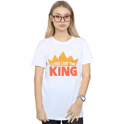 Disney - T-shirt THE LION KING LONG LIVE THE KING - Femme (Blanc)