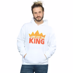 Disney - Sweat à capuche THE LION KING LONG LIVE THE KING - Homme (Blanc)