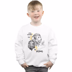 Disney - Sweat THE LION KING IT'S GOOD TO BE KING - Garçon (Blanc)