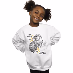 Disney - Sweat THE LION KING IT'S GOOD TO BE KING - Fille (Blanc)