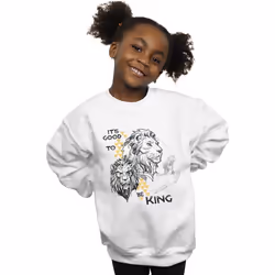 Disney - Sweat THE LION KING IT'S GOOD TO BE KING - Fille (Blanc)