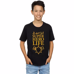 Marvel - T-shirt AVENGERS ENDGAME SUPERHERO LIFE - Garçon (Noir)