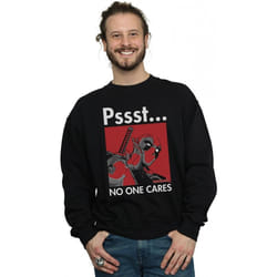Marvel - Sweat NO ONE CARES - Homme (Noir)