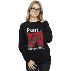 Marvel - Sweat NO ONE CARES - Femme (Noir)