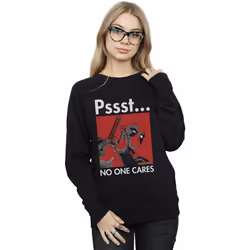 Marvel - Sweat NO ONE CARES - Femme (Noir)