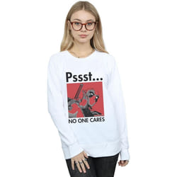 Marvel - Sweat NO ONE CARES - Femme (Blanc)