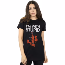Marvel - T-shirt I'M WITH STUPID - Femme (Noir)