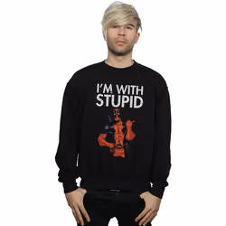 Marvel - Sweat I'M WITH STUPID - Homme (Noir)