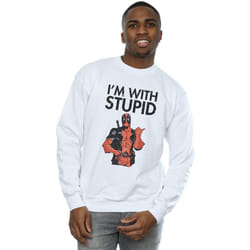 Marvel - Sweat I'M WITH STUPID - Homme (Blanc)