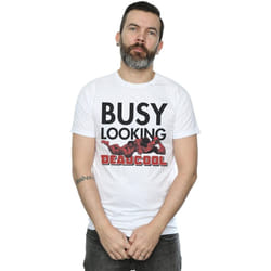 Marvel - T-shirt BUSY LOOKING DEADCOOL - Homme (Blanc)