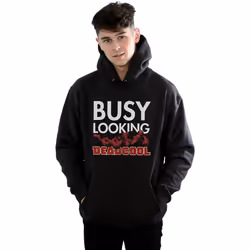 Marvel - Sweat à capuche BUSY LOOKING DEADCOOL - Homme (Noir)