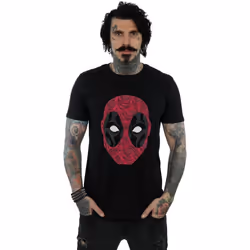 Marvel - T-shirt HEAD OF ROSES - Homme (Noir)