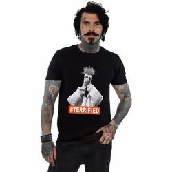 Disney - T-shirt THE MUPPETS BEAKER TERRIFIED - Homme (Noir)