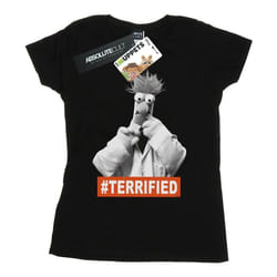 Disney - T-shirt THE MUPPETS BEAKER TERRIFIED - Femme (Noir)