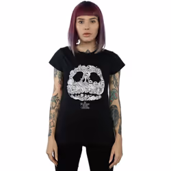 Disney - T-shirt NIGHTMARE BEFORE CHRISTMAS JACK-O-LANTERNS - Femme (Noir)