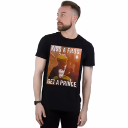 Disney - T-shirt THE MUPPETS KISS A FROG GET A PRINCE - Homme (Noir)