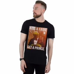 Disney - T-shirt THE MUPPETS KISS A FROG GET A PRINCE - Homme (Noir)