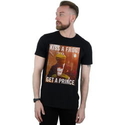 Disney - T-shirt THE MUPPETS KISS A FROG GET A PRINCE - Homme (Noir)