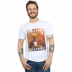 Disney - T-shirt THE MUPPETS KISS A FROG GET A PRINCE - Homme (Blanc)