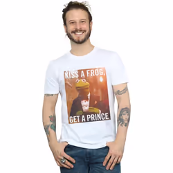 Disney - T-shirt THE MUPPETS KISS A FROG GET A PRINCE - Homme (Blanc)