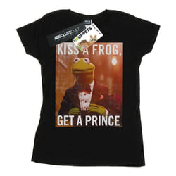 Disney - T-shirt THE MUPPETS KISS A FROG GET A PRINCE - Femme (Noir)