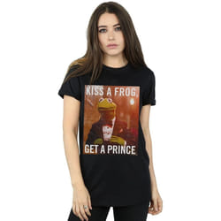 Disney - T-shirt THE MUPPETS KISS A FROG GET A PRINCE - Femme (Noir)