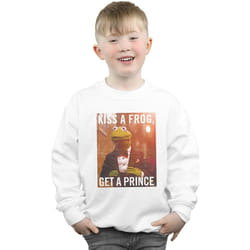 Disney - Sweat THE MUPPETS KISS A FROG GET A PRINCE - Garçon (Blanc)