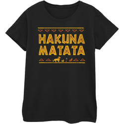 Disney - T-shirt THE LION KING HAKUNA MATATA - Femme (Noir)