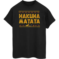 Disney - T-shirt THE LION KING HAKUNA MATATA - Femme (Noir)