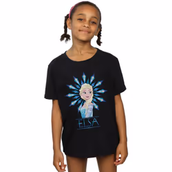 Disney - T-shirt FROZEN - Fille (Noir)