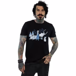 Disney - T-shirt FROZEN - Homme (Noir)